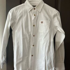 Ariat White Casual Button Down Shirt